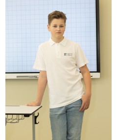 Balti polo marškiniai